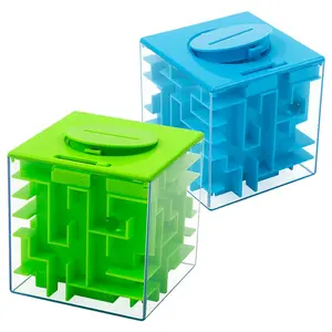 GARVEE Maze Money Puzzle Boxes, 2-Unit or 3-Unit Colorful Creative Set, Logic Puzzles for Toddlers, Interactive Labyrinth Challenge Toy for All Ages