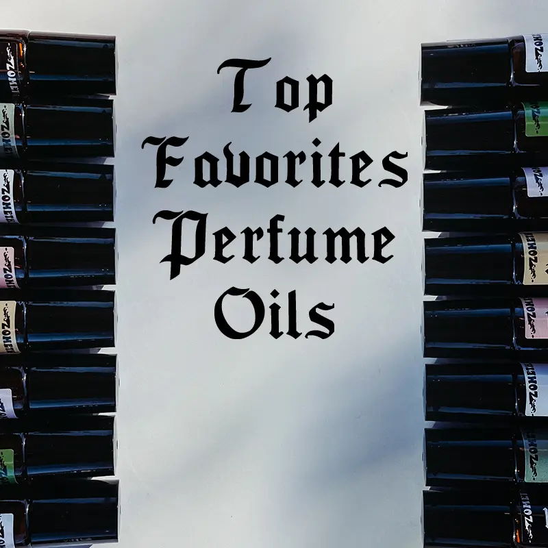 Top Favorites 10ml Roller Oils by Zomething Strange- Sweet Gourmand, Floral, Earthy or Masculine Scents