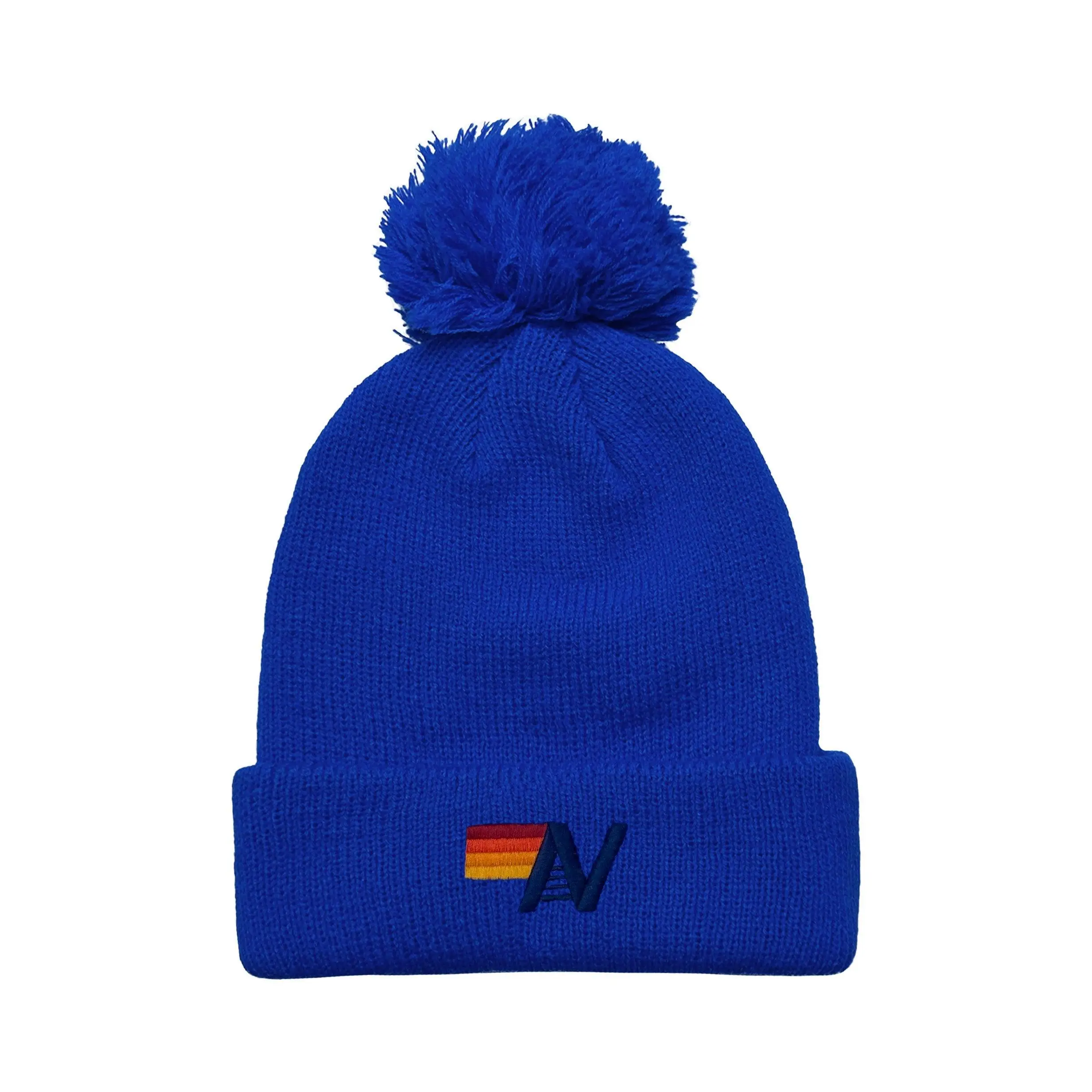 LOGO POM RIB BEANIE - ROYAL