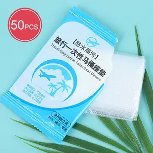50Pcs Disposable Plastic Toilet Seat Cover Waterproof and Non Slip Individually Wrapped, for Travel, Toilet Seat Protectors other