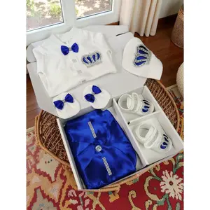 Royal Blue Tuxedo Boys, 5-Piece Set, Baby Wedding Dress, Blessing Dress, First Birthday Christmas Dress, Groomsman Dress