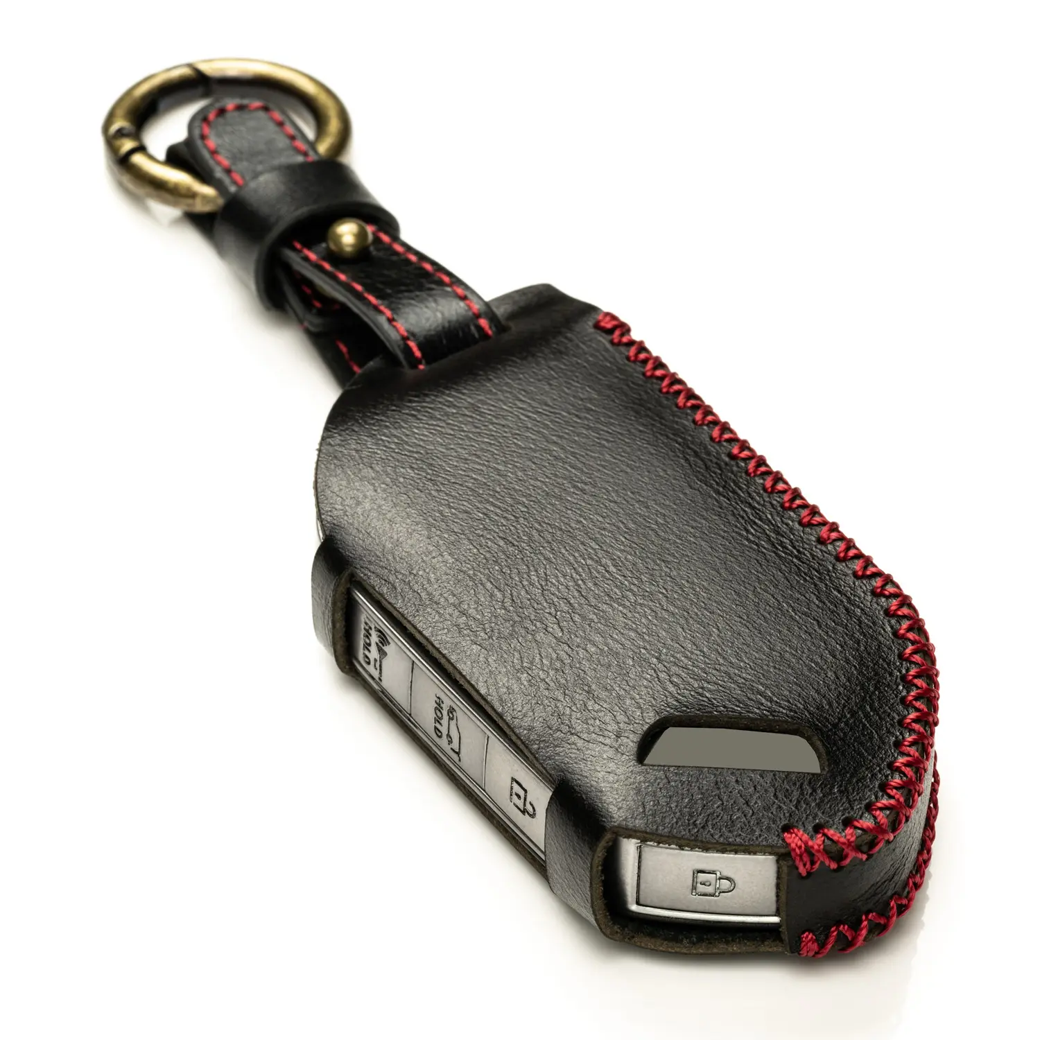 Vitodeco Luxury Premium Genuine Leather Smart Key Fob Case Cover Protector Compatible with Kia Carnival MPV, Sportage, Telluride, Sorento, EV6, EV9, K4, K5 (2022-2026 Models)