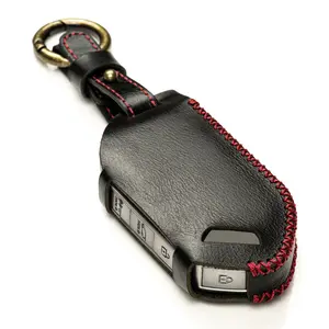 Vitodeco Luxury Premium Genuine Leather Smart Key Fob Case Cover Protector Compatible with Kia Carnival MPV, Sportage, Telluride, Sorento, EV6, EV9, K4, K5 (2022-2026 Models)