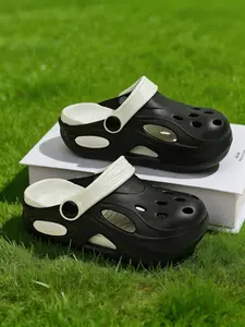 Unisex Kids Beach Sandals, Comfortable Plain Eva Material, Casual Style Hole Shoes for Vacation Travel, Perfect for Children