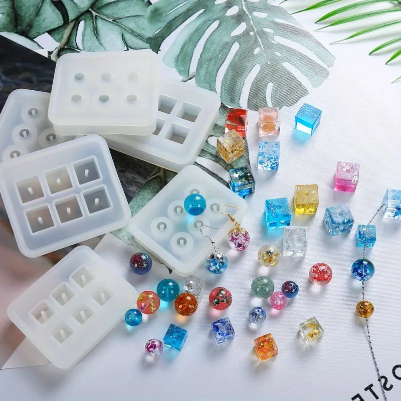 DIY Silicone Mold 4pcs/set for Epoxy Resin Jewelry Making - Ball Beads Making - Necklace, Keychain, Pendant, Bracelet - DIY Bead Art - Jewelry Making Supplies