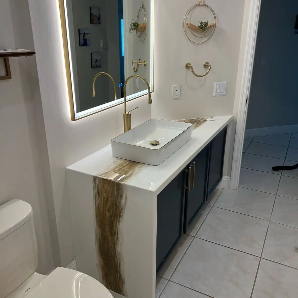 Epoxy bathroom countertop kit