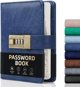 Password Book with Lock, Password Book with Alphabetical Tabs 600+ Password Spaces, and Password Organizer Logbook, Password Keeper for Computer & Website Logins (4.33x6.18in) Blue