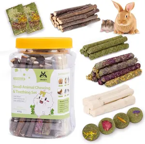 50-60 PCS Natural Rabbit Chew Toys, Treats