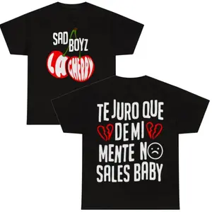 Vintage Sad Boyz La Cherry Junior H Tshirt, Junior H Shirt, Junior H Merch, Graphic T-shirt, la cherry shirt junior h, Gift For Fan, Top Womenswear, Top Menswear baggy silky  graphic  tees jesus  shirts