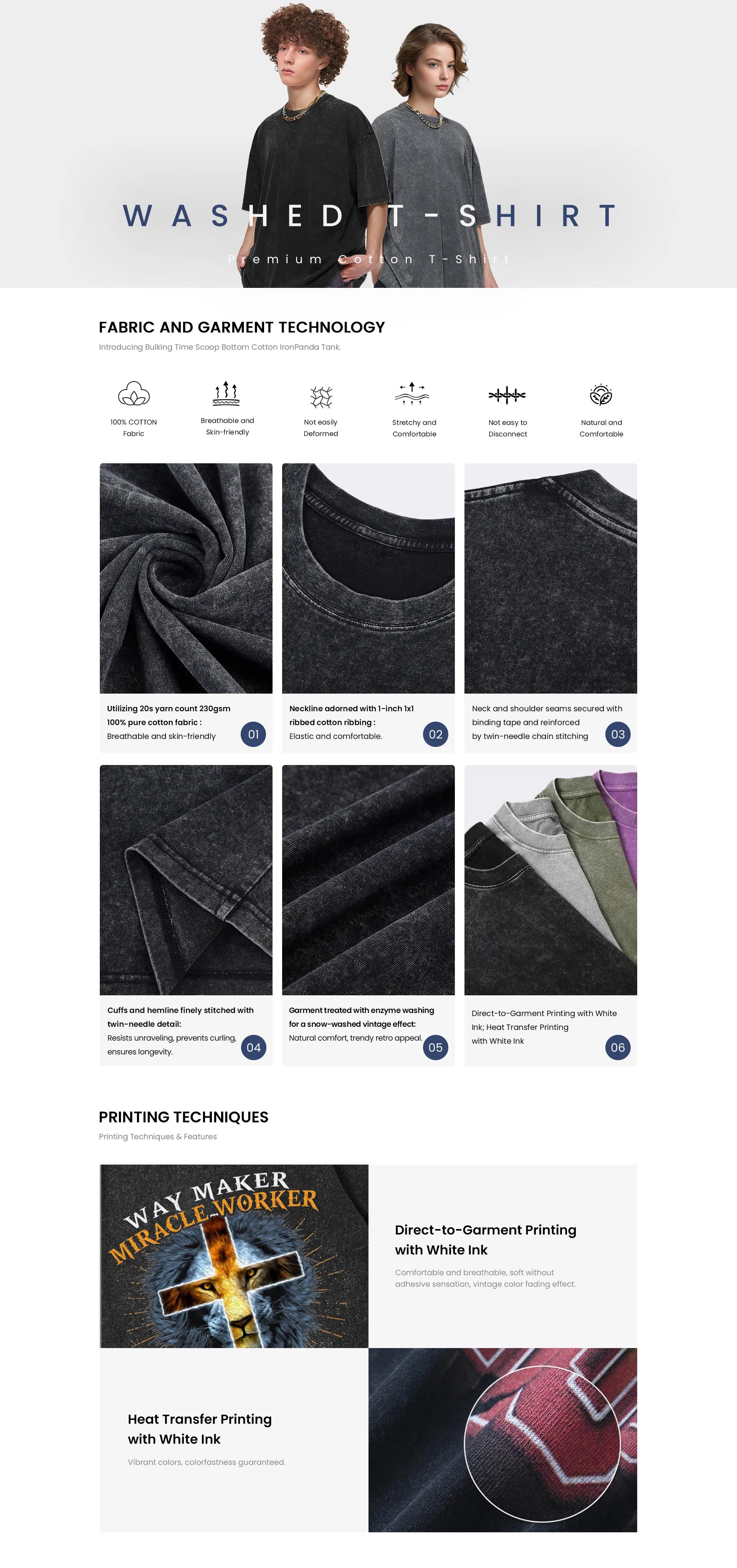 4 Pacs Oversized Tshirts Water-resistant washable cotton sports shirt