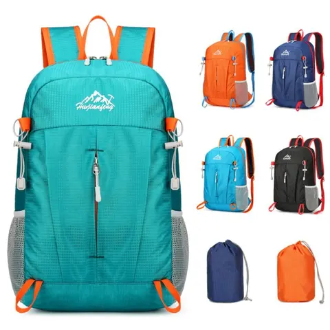 Lightweight Outdoor Foldable Multifunctional Sport Backpack Water Resistant Nylon Hiking Cycling Large Capacity Sports Bag