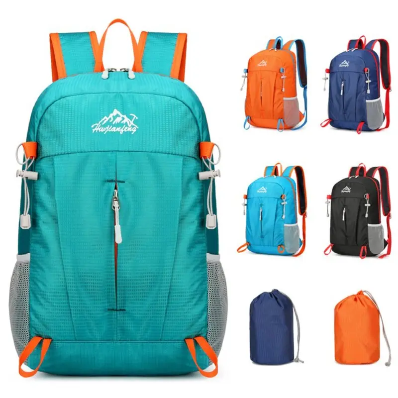 Lightweight Outdoor Foldable Multifunctional Sport Backpack Water Resistant Nylon Hiking Cycling Large Capacity Sports Bag