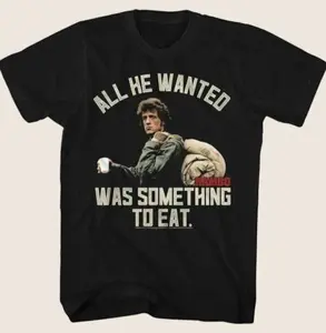 Rambo Something To Eat T-Shirt – Classic Action Movie Quote