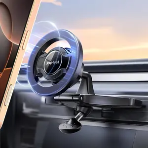 for MagSafe CD Slot Car Phone Holder, [Built-in Steel Plate] Universal Magnetic CD Player Cell Phone Mount, Adjustable Magnet CD Cellphone Cradle Fit for iPhone All Smartphones