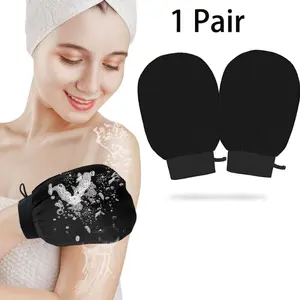 1/2 Pair Turkey Bathroom Scrub Gloves Exfoliate Body Face Tan Massage Gloves Exfoliator Gloves Shower Gel Exfoliating Shower Scrubber