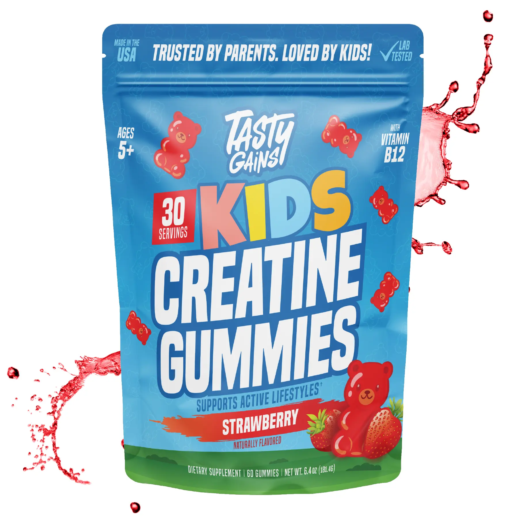 Tasty Gains Kids Creatine Gummies