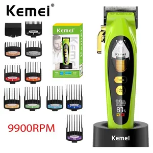 Kemei 2035 Hair Clipper Barber Professional Cordless Trimmer Magnetic Motor Mower Men Hair Cutter 9000 RPM Hair Cutting Machine Barber Equipment