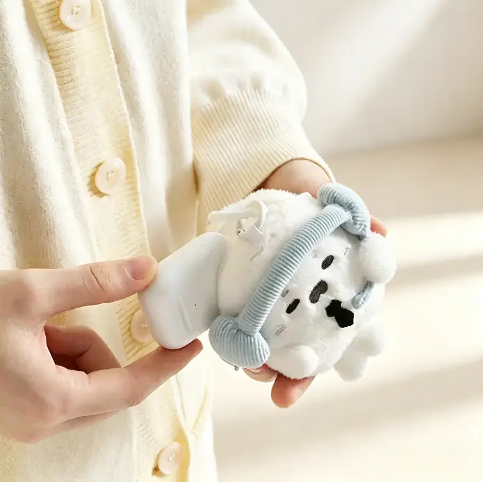 CUBEBOY Kawaii Little Panda Soft Plush Pendant - Animal Lovers' Girls' Storage Pouch, Earphone Organizer, Seal Keychain, Universal Women's Birthday Gift