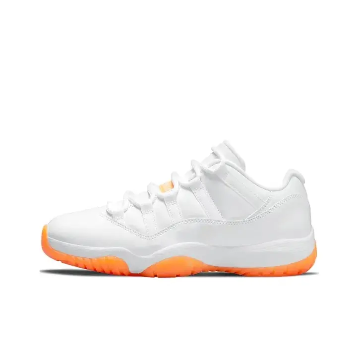 Unisex solid white upper orange outsole low top vintage sneakers brand new sealed with original shoe box  for street casual daily outdoor hiking cushioned sole avoids heel blisters comfy all day walking trendy footwear for men women