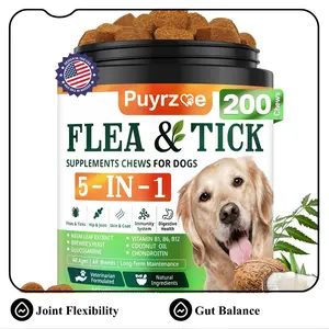 5-in-1 Beef Flea & Tick Chewables for All Dog Breeds - Supports Joint, Skin, Immune, and Gut Health #SummerVibes #petlovers