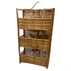Wicker Rattan Wall Shelves