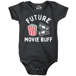 Future Movie Buff Baby Bodysuit Funny Sarcastic Graphic Novelty Jumper For Infants Funny Baby Onesies Funny Movie Onesie Novelty Onesie Black -