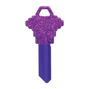 Hillman DIVA Purple Glitter House/Office Universal Key Blank Single (Pack of 6).