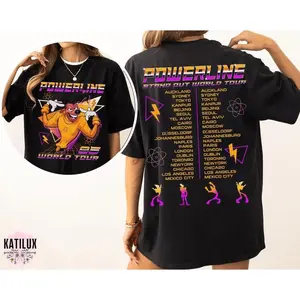 2-sided Powerline 1995 T-shirt -A Goofy Movie Shirt - Powerline Stand Out World Tour Shirt Tee - Family 2025 Tee