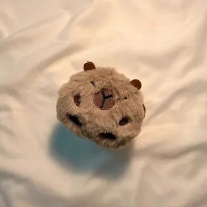 Brown Cute 3D Plush Capybara Water Rat With Matching Accessory Earphone Protective Case Compatible With Airpods 1/2 AirPods Pro AirPods 3 AirPods Pro (2nd Generation)