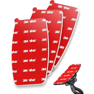 Replacement 3.M.VHB Adhesive Pad Double 360° Rotating Dashboard Car Mount Base [Size: 1.5" X 2.6"] [3-Pack]