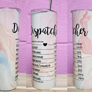 Pink Dispatcher 20oz Tumbler - Stylish Bottle for Versatile Use - Drinkware