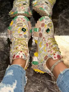 Women's Rhinestone Decorated Sports Shoes, Walking Shoes, Trainer, Ideal for Work and Elegant Occasions, Perfect for Formal Events and Special Occasions