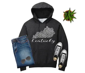 Kentucky State County Map, Shirt, T-shirt, Sweatshirt, State Pride, Hooded, Crew Neck, Men, Girl, Unisex, Casual, Cotton-Polyester Blend