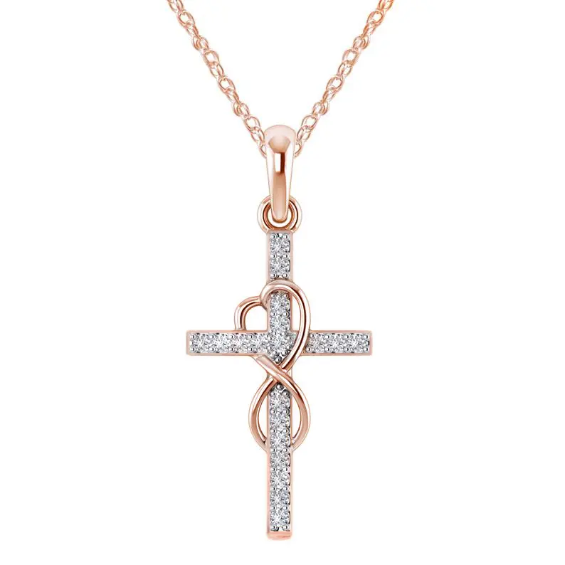 Elegant Cross Pendant Necklace - For Any Occasion fashion creative performative jewelry non tarnish gold jewelry woman jewelry