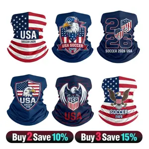 2026 FIFA World Cup Campaign | 6Pcs Multi-Functional Face Mask, Soccer World Cup 2026 Neck Gaiter, UV Protection Cooling Headwrap for Outdoor, Sports & Fishing