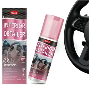 Car Interior Detailer & Protectant 100ml - UV Protection Anti-Aging Against Cracking Fading,Waterless Spray Wax Quick Restorer Polishes Cleaner for Leather,Plastic,Rubber,Non-Greasy Satin Finish,Automotive Care,Auto Detailing Maintenance Cleaning Supplies