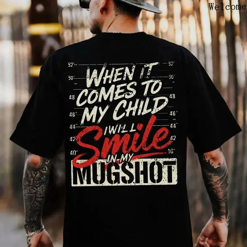 Funny "Mugshot" Graphic T-Shirt, Unisex Casual Streetwear Tee in Soft Cotton, Seamless Short Sleeve Top, Gift for Husband, Smooth, Graphics, Fabric, Tshirt, Round Neck, Digital Print, Foldable, Lightweight, Shortsleeve, Lightweight Foldable, Printed Art,,