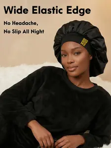 Silk Sleep Cap Set, Satin Hair Tie for Curly Hair, Soft Elastic Band, Nightcap for Hair Protection and Frizz Control, Sleeping Cap