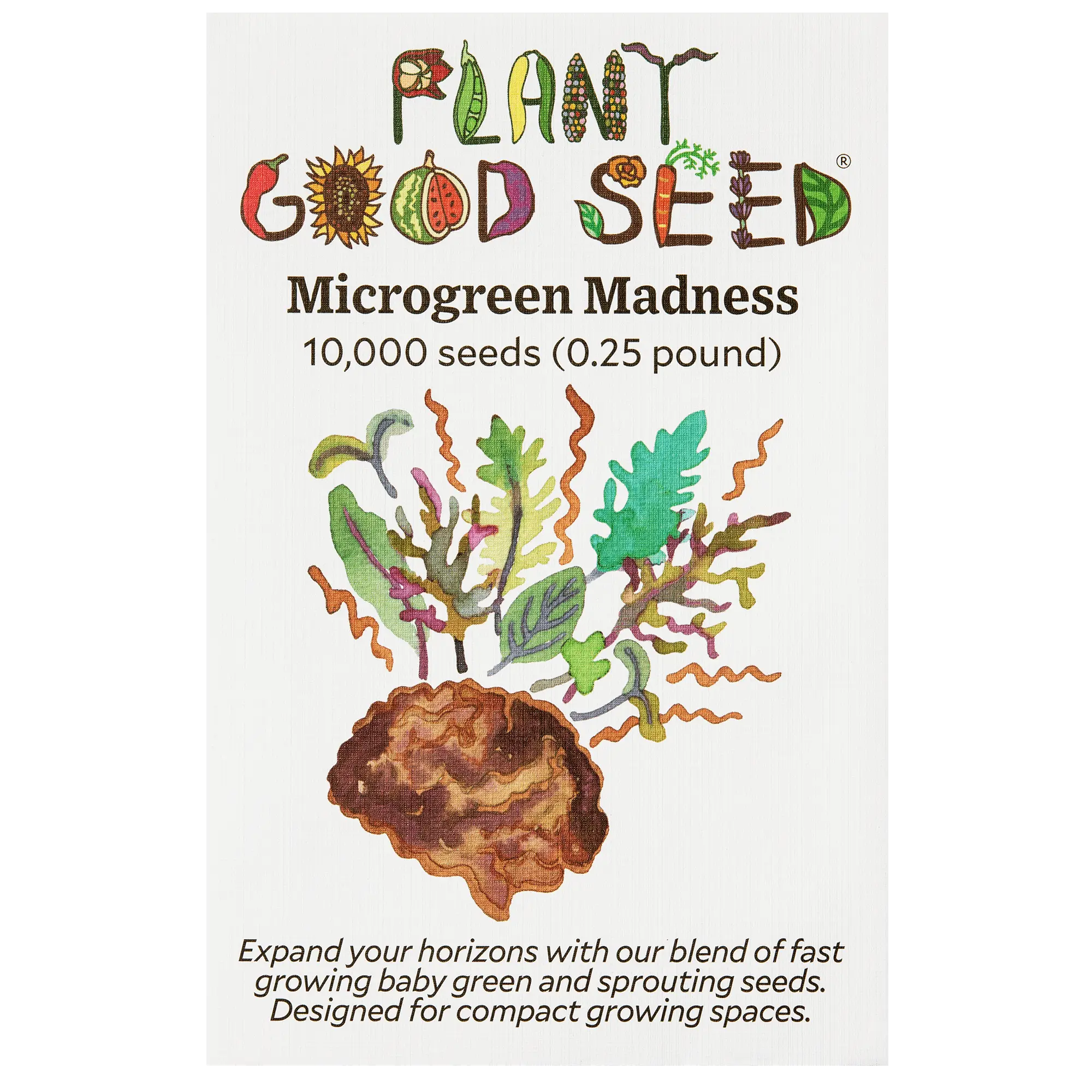 Microgreen Madness Sprouting Seeds: Fast Growing Sprouts Beets, Pea, Chard, Kales for Salads - 10,000 Seeds / Bulk