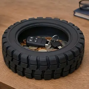 3D Printed Mini Tire Storage Tray, Decorative Organizer Box, Home Office Decoration, Small Items Holder, Birthday Gift