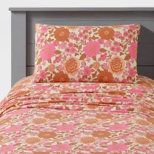 Teen Full Floral Print Jersey Sheet Set - Makers Collective