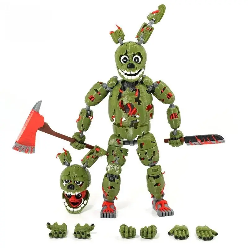 3d Printed Five Nights At Harem 3 Springtrap T13 Action Figure Multi-Joint Removable Transform Toy Holiday Toy Gift