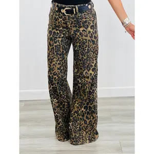 Judy Blue Hear Me Roar Wide Leg Leopard Jeans (Reg. and Plus)