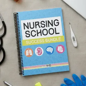 Nursing School Success Bundle, Spiral-Bound Medical Study Book for Nursing Students