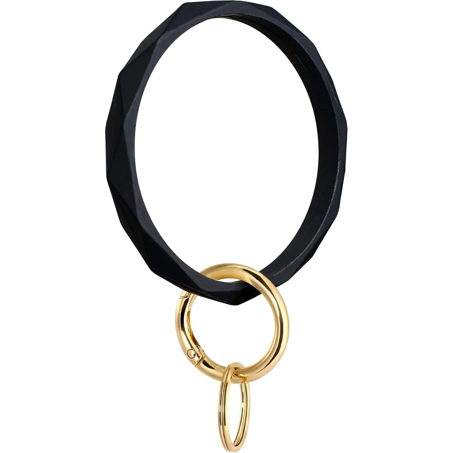 Silicone Bangle Key Ring Bracelet Keychain holder for Women Girls Gift Wristlet Round Keyring
