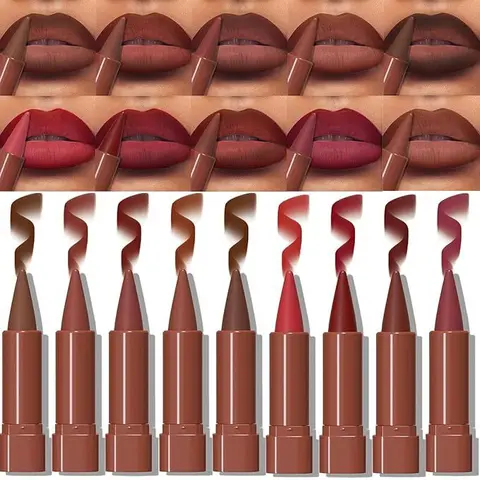 Matte Foggy Lipstick Beauty Set Makeup Waterproof Easy To Apply Long Lasting Lip Glaze Suitable For Beginners To Use Lip Glossy Cosmetic Gift