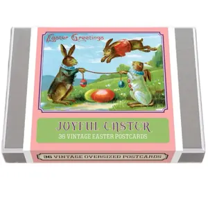 Laughing Elephant brand! JOYFUL EASTER Postcards box set! 36 postcards. Vintage style artwork! Brand new!