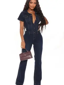 Day Dreaming Denim Jumpsuit - Denim Womenswear Comfort Rompers