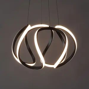 JONATHAN Y Euphoria 18.5" Contemporary Designer Aluminum/Iron Scribble Integrated LED Pendant Light
