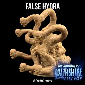 False Hydra Mutation Horror Loathshire Village | The Dragon Trappers Lodge | 32mm Scale | Miniature TTRPG Mini DnD Dungeons Dragons Wargame